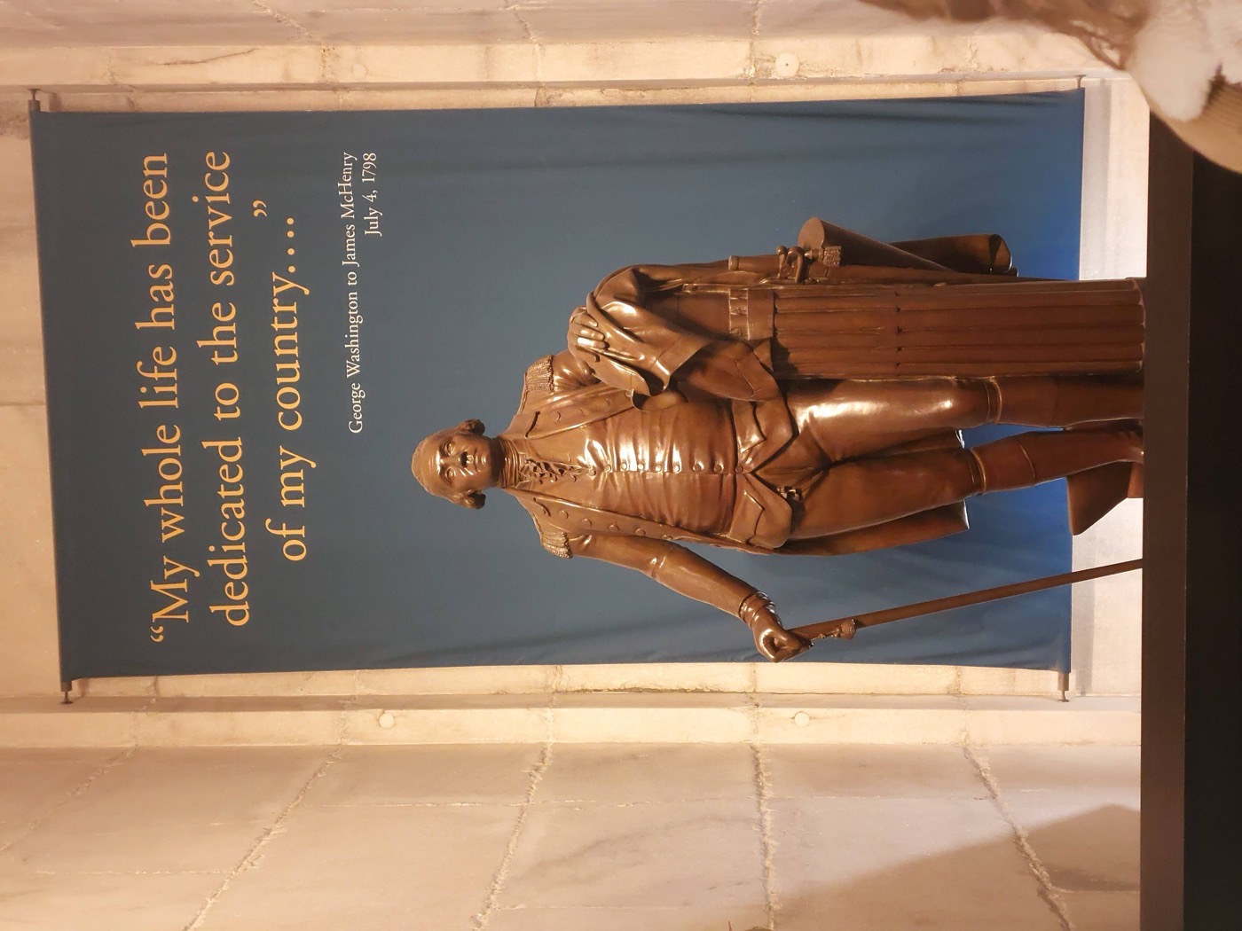 George Washington inside Washington Monument