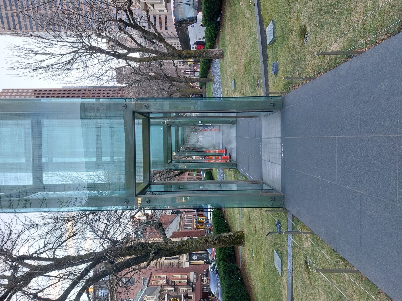 The New England Holocaust Memorial in Boston
